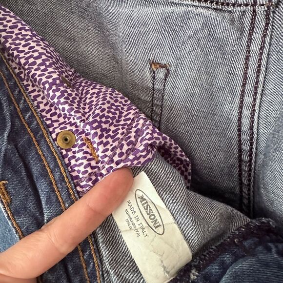 Vintage 1990s Missoni Cropped Boyfriend Jeans 42 IT 6 US - Picture 11 of 15